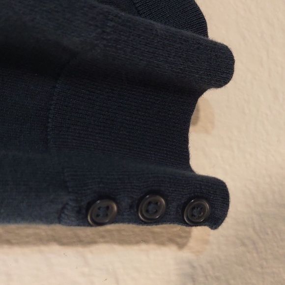 USED TALBOTS TURTLENECK XL PETITE BUTTON ON SLEEVES BLUE - Picture 4 of 12